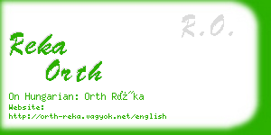 reka orth business card